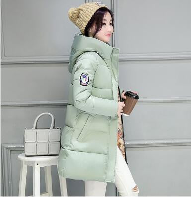 Winter Women Coat Elegant Pure color Thick Warm Hooded Down Cotton Jacket High Large size Women Coat-Dollar Bargains Online Shopping Australia