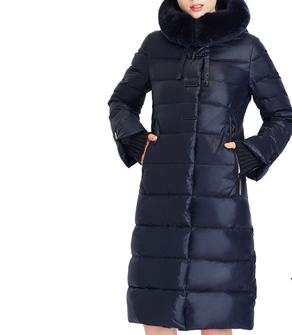 Women Down Coat Jacket Medium Length Woman Down Parka with a Rabbit Fur Winter Coat Women MIEGOFCE Winter Collection-Dollar Bargains Online Shopping Australia