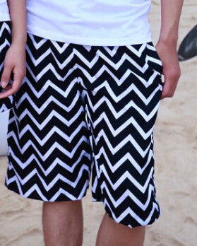 fashion beach shorts for women and men Black and white stripes shorts K464 ,-Dollar Bargains Online Shopping Australia