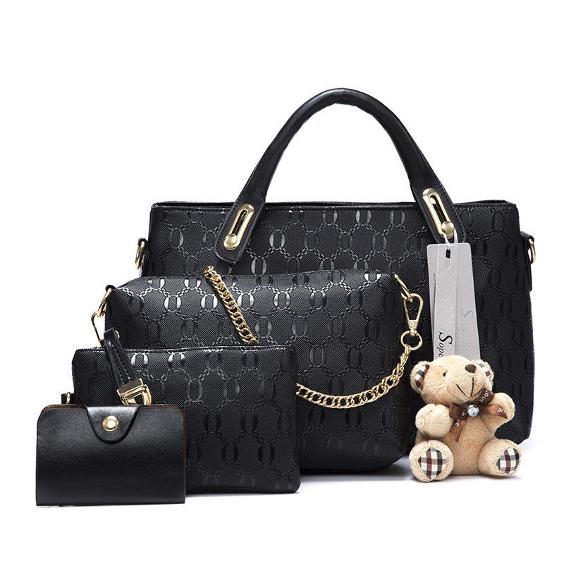 Famous Brand Women Bag Top-Handle Bags Fashion Women Messenger Bags Handbag Set PU Leather Composite Bag #150-Dollar Bargains Online Shopping Australia