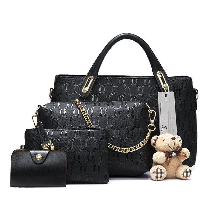 Famous Brand Women Bag Top-Handle Bags Fashion Women Messenger Bags Handbag Set PU Leather Composite Bag #150-Dollar Bargains Online Shopping Australia