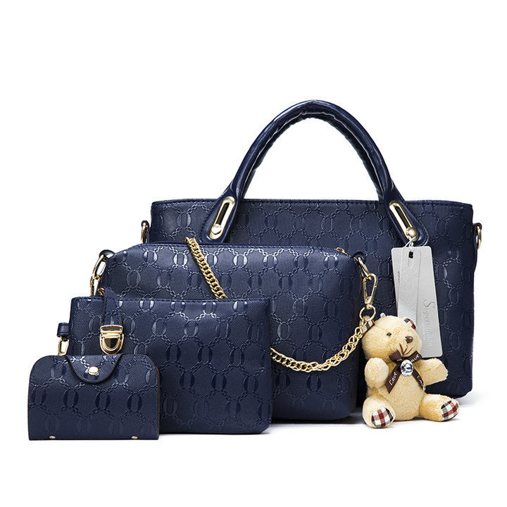 Famous Brand Women Bag Top-Handle Bags Fashion Women Messenger Bags Handbag Set PU Leather Composite Bag #150-Dollar Bargains Online Shopping Australia