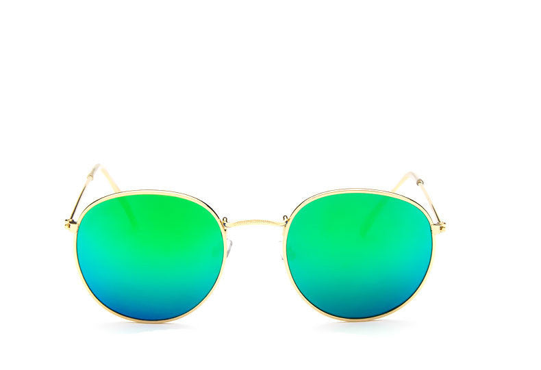 Classic Vintage Round Mirror Brand Designer Sunglasses Metal Lady Circle Retro UV400 Women Or Men Sun Glasses Rays Victory-Dollar Bargains Online Shopping Australia