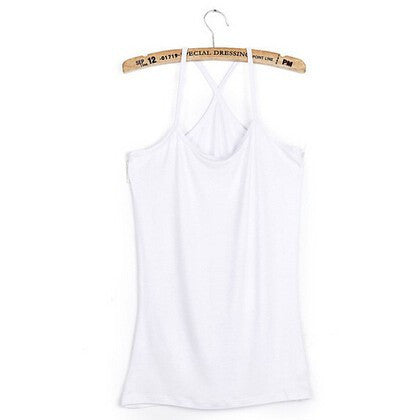 Cotton slim Y style spaghetti strap basice shirt 10 color for choose women's vest /cotton top tank camis-Dollar Bargains Online Shopping Australia