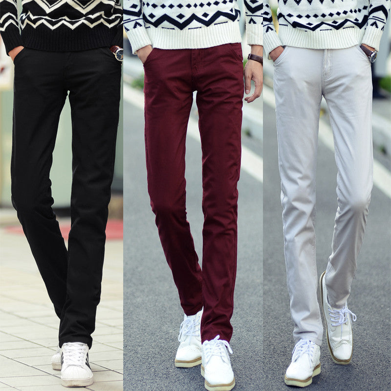 cotton pants men mens long pants solid color trousers men casual suit pants size 28 - 38 men's slim fit pantalones-Dollar Bargains Online Shopping Australia