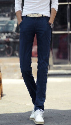 cotton pants men mens long pants solid color trousers men casual suit pants size 28 - 38 men's slim fit pantalones-Dollar Bargains Online Shopping Australia