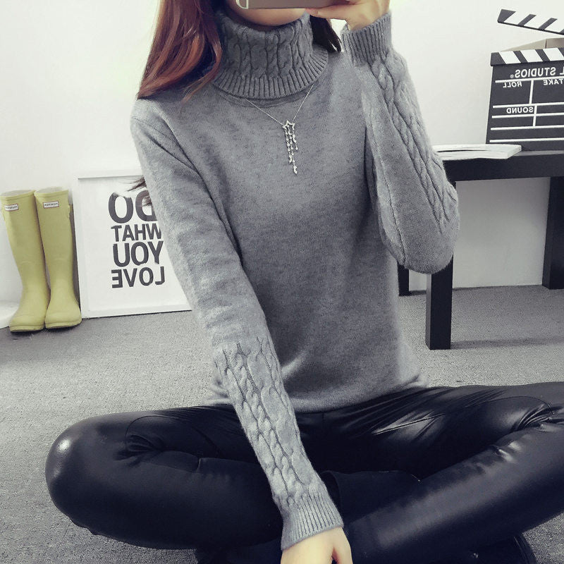 Women Sweaters And Pullovers Sweater Women Winter turtleneck sweater twisted thickening slim pullover sweater-Dollar Bargains Online Shopping Australia