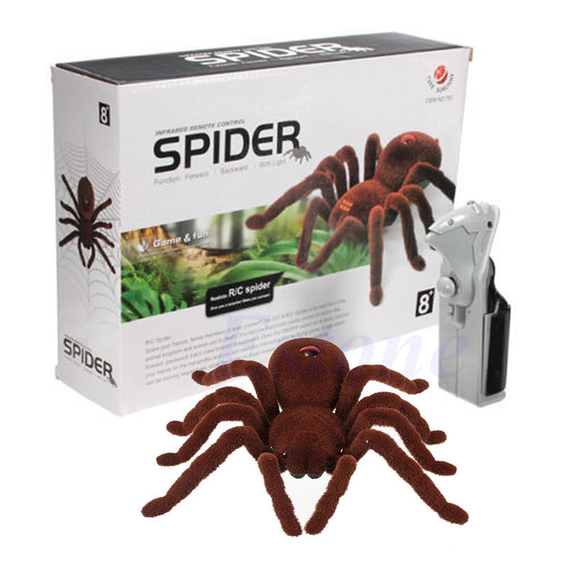 Remote Control Creepy Soft Scary Plush Spider Infrared RC Tarantula Kid Gift Toy-Dollar Bargains Online Shopping Australia