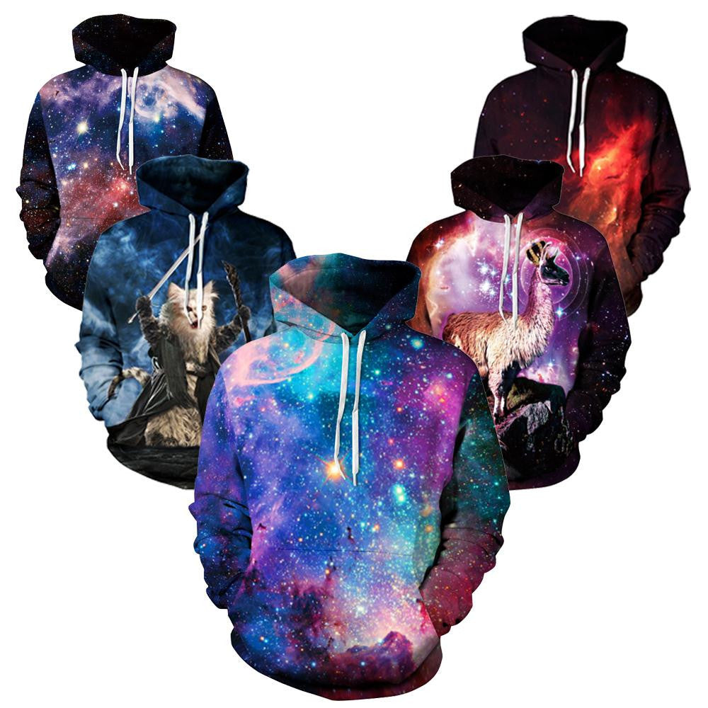 YNM purple galaxy Nebula/thundercat/llama Hoodie all over print hoody sweatshirts men women warm clothing coat hooded outerwear-Dollar Bargains Online Shopping Australia