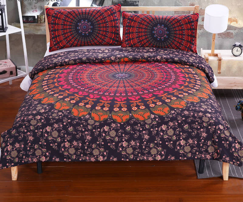 BeddingOutlet Mandala Bedding Set Concealed Bedspread Duvet Cover 2Pcs or 3Pcs Boho Bedlinen Twin Full Queen King Cal-King-Dollar Bargains Online Shopping Australia