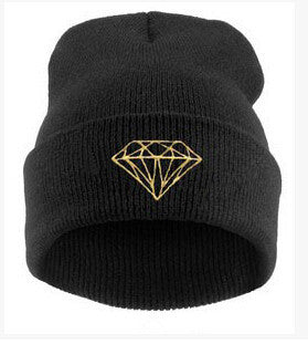 Brand Gorros Fashion Beanie Men Casual Winter Hat Warm Diamond Knitted Hats For Women Hip Hop Skullies Beanies Toca-Dollar Bargains Online Shopping Australia