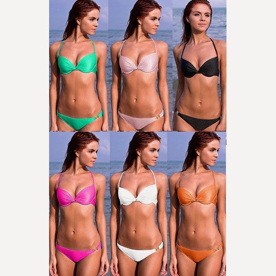 Sexy Women Push Up Padded Swimwear Swimsuit Bandeau Bikini Set Beachwear 8 Colors-Dollar Bargains Online Shopping Australia