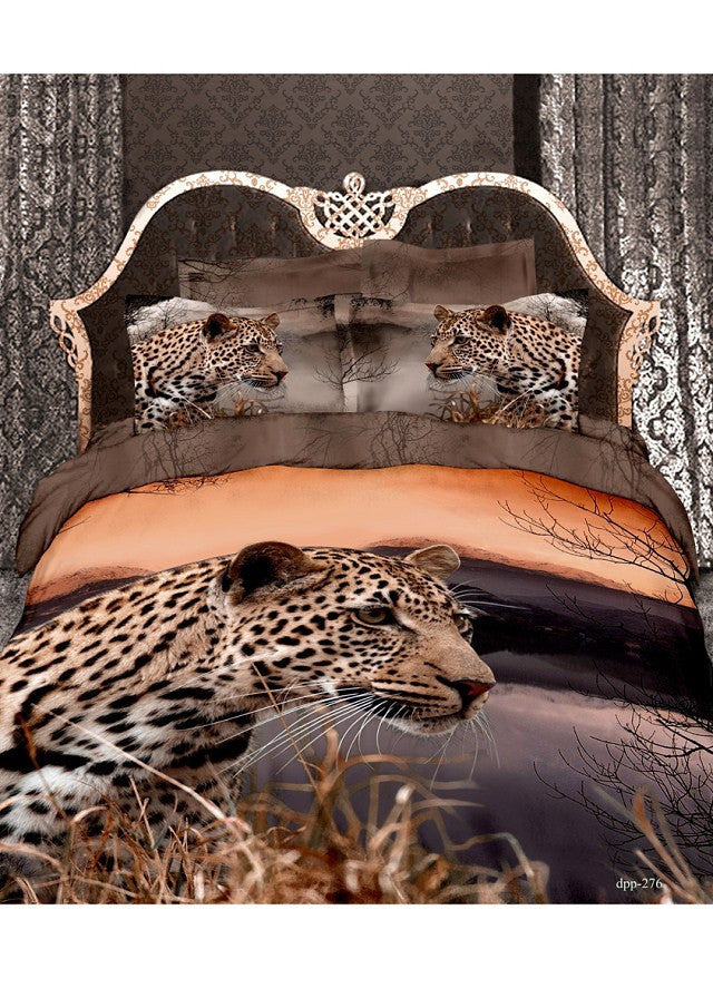 LUXURY 100%cotton 3D animal leopard rose tiger wolf lion bedding bed sheet set bedclothes duvet cover set bedding set-Dollar Bargains Online Shopping Australia