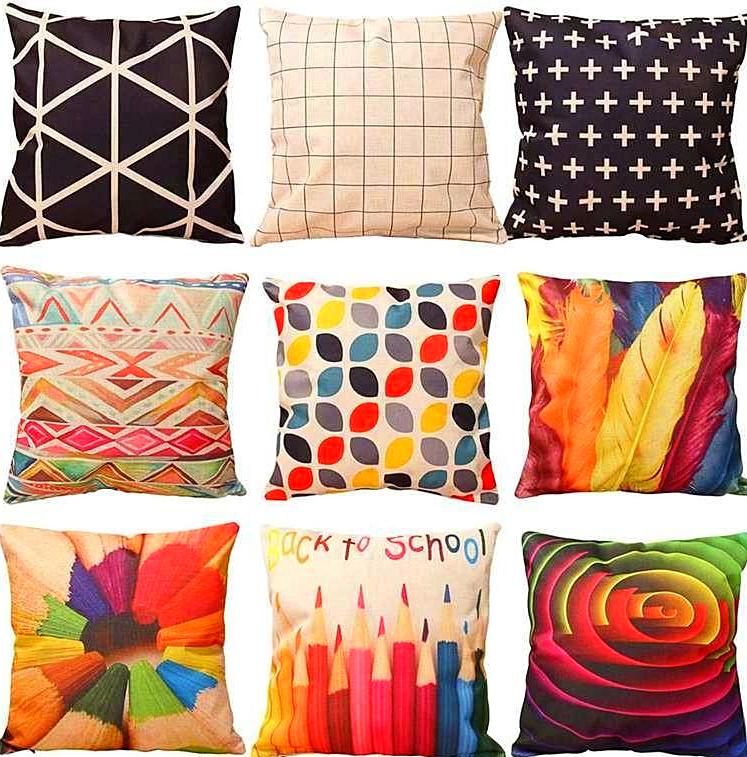 43*43cm 9 Styles Home Colorful Geometry Nature Home Cotton Linen Throw Pillow Case Cover Small Pillowcase-Dollar Bargains Online Shopping Australia