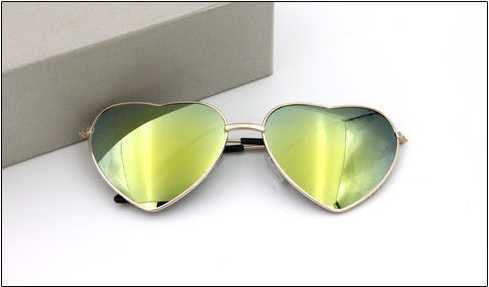 Vintage Peach heart lens Sunglasses Men/women Polarized Retro Coating Sun Glasses Round-Dollar Bargains Online Shopping Australia