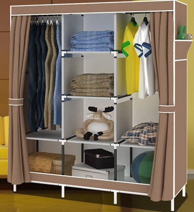 Wardrobe Closet Large And Medium-sized, Wardrobe Cabinets Simple Folding Reinforcement Receive Stowed Clothes Store Content Ark-Dollar Bargains Online Shopping Australia