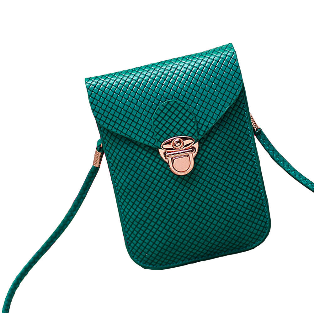 Fashion Rose Women Mini Small Cross Body Bags Cell Phone Bag Bolsas de Marca PU Leather Plaid Purse Messenger Bag Shoulder Bag-Dollar Bargains Online Shopping Australia