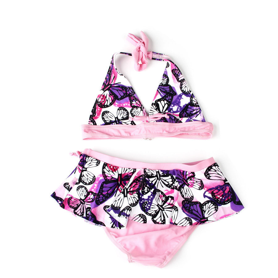 Clearance Two Pieces Swimsuit Kids Girls Swimwear Bikini Child Bathing suit Costume biquini infantil-Dollar Bargains Online Shopping Australia