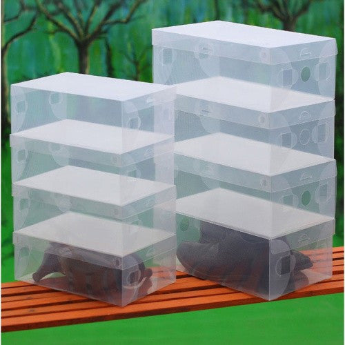 10PCS/LOT Acrylic Makeup Organizer Clear Plastic Shoe Boxes 10XTransparent Stackable Foldable Box Bulk Organizador Drop-Dollar Bargains Online Shopping Australia