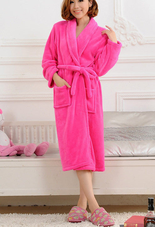 Winter Autumn thick flannel men's women's Bath Robes gentlemen's homewear male sleepwear lounges pajamas pyjamas-Dollar Bargains Online Shopping Australia