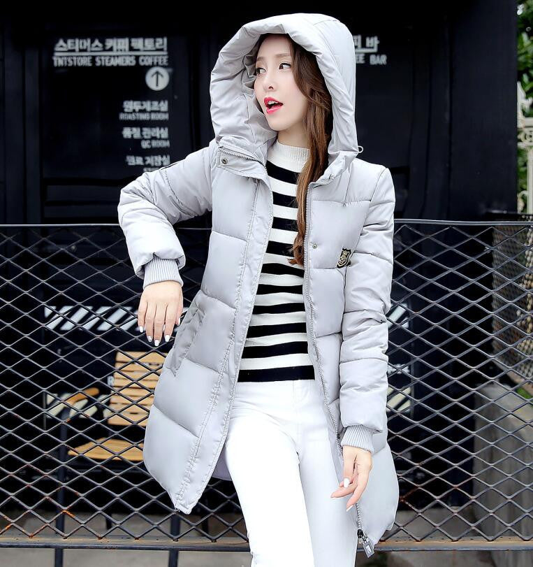 Fashion Long Winter Jacket Women Slim Female Coat Thicken Parka Down Cotton Clothing Red Clothing Hooded Student-Dollar Bargains Online Shopping Australia