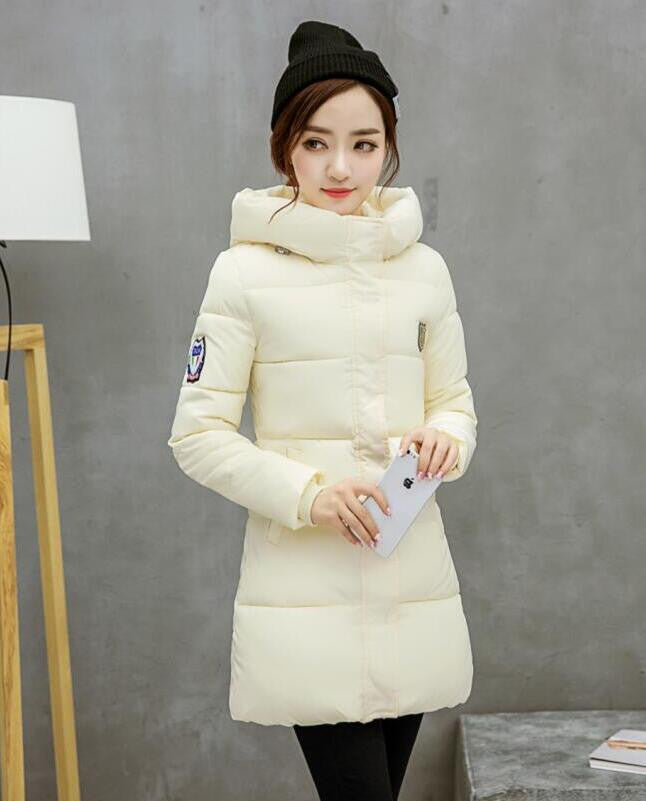 Fashion Long Winter Jacket Women Slim Female Coat Thicken Parka Down Cotton Clothing Red Clothing Hooded Student-Dollar Bargains Online Shopping Australia