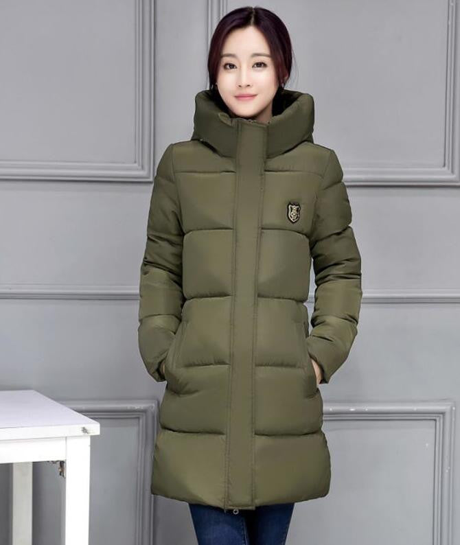 Fashion Long Winter Jacket Women Slim Female Coat Thicken Parka Down Cotton Clothing Red Clothing Hooded Student-Dollar Bargains Online Shopping Australia