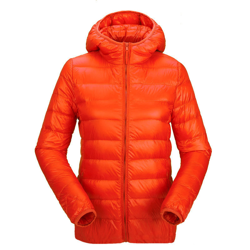 women ultra light down jacket hooded winter duck down jackets women slim long sleeve parka zipper coats pockets solid-Dollar Bargains Online Shopping Australia