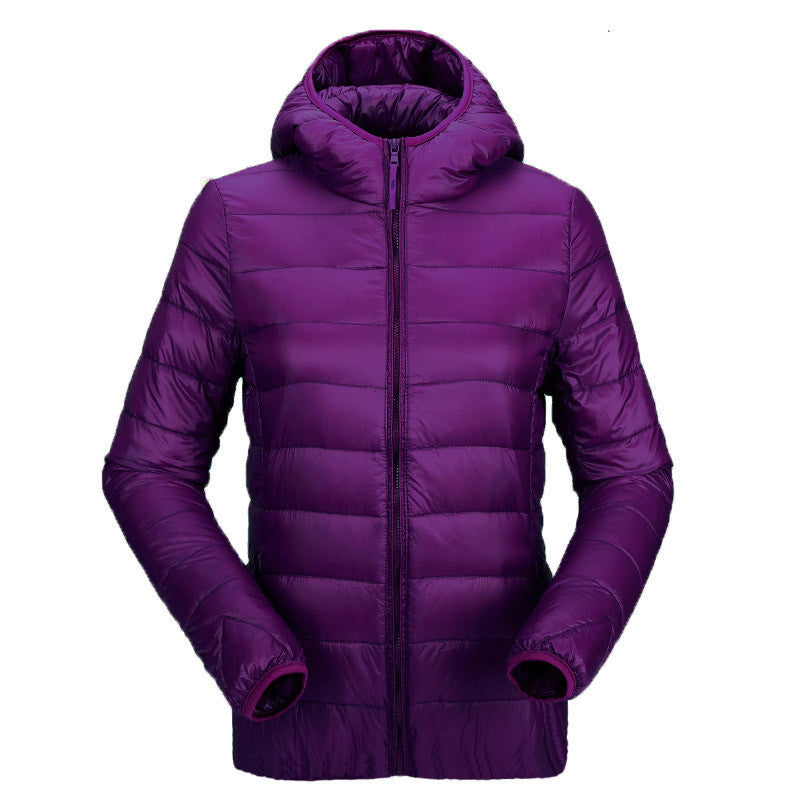 women ultra light down jacket hooded winter duck down jackets women slim long sleeve parka zipper coats pockets solid-Dollar Bargains Online Shopping Australia