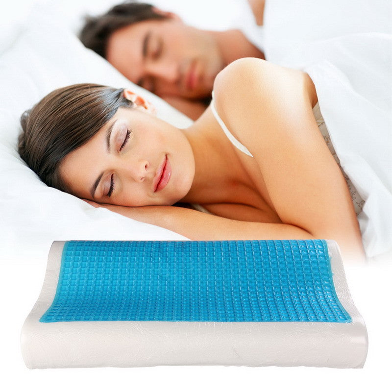 50 cm x 30 cm x 6-10cm Memory Foam Orthopedic Sleep Blue Cooling Comfort Gel Bed Pillow Cushion-Dollar Bargains Online Shopping Australia