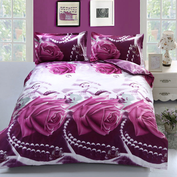 4pcs 3d bed set bedding sets High pillowcase reactive printed bedclothes queen size bed linen-Dollar Bargains Online Shopping Australia