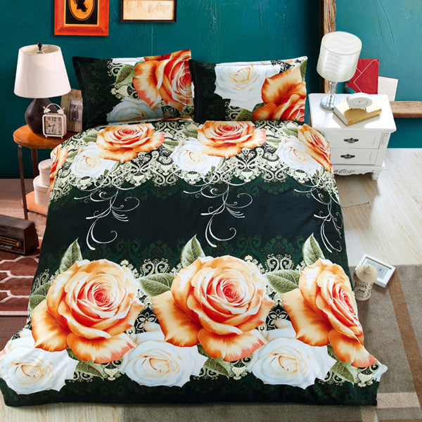 4pcs 3d bed set bedding sets High pillowcase reactive printed bedclothes queen size bed linen-Dollar Bargains Online Shopping Australia