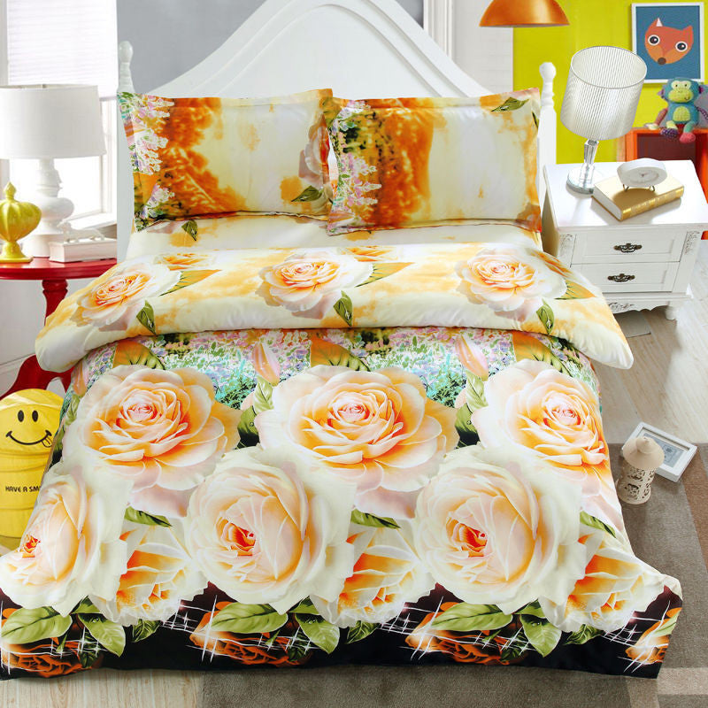 4pcs 3d bed set bedding sets High pillowcase reactive printed bedclothes queen size bed linen-Dollar Bargains Online Shopping Australia