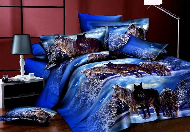 4pcs 3d bed set bedding sets High pillowcase reactive printed bedclothes queen size bed linen-Dollar Bargains Online Shopping Australia