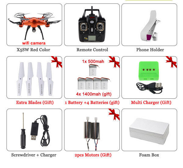 SYMA X5SW / X5SW-1 WIFI RC Drone Quadcopter with FPV Camera Headless 6-Axis Real Time RC Helicopter Quad copter Toys-Dollar Bargains Online Shopping Australia