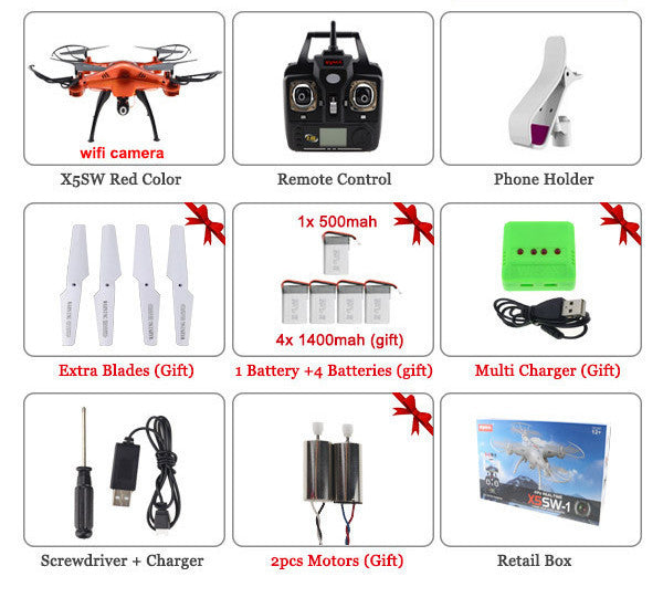 SYMA X5SW / X5SW-1 WIFI RC Drone Quadcopter with FPV Camera Headless 6-Axis Real Time RC Helicopter Quad copter Toys-Dollar Bargains Online Shopping Australia