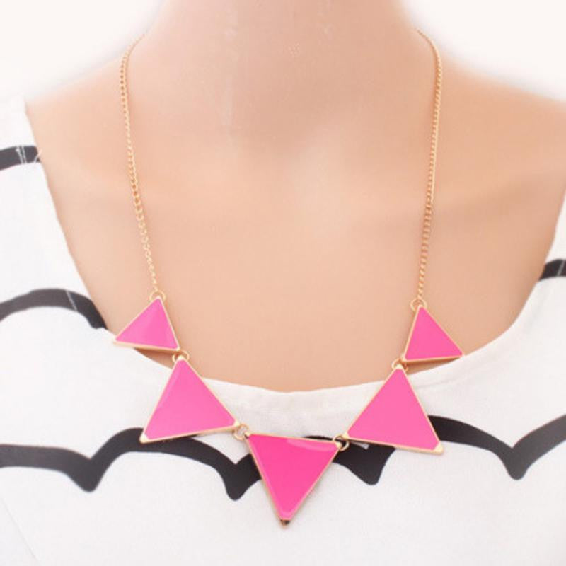 Black geometrical Triangle Necklace Fashion choker necklace Jewelry for women vintage accessories-Dollar Bargains Online Shopping Australia