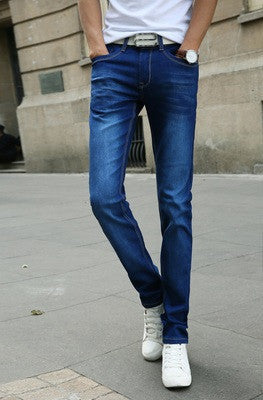 Fashion Men's Casual Stretch Skinny Jeans Trousers Tight Pants Solid Colors-Dollar Bargains Online Shopping Australia