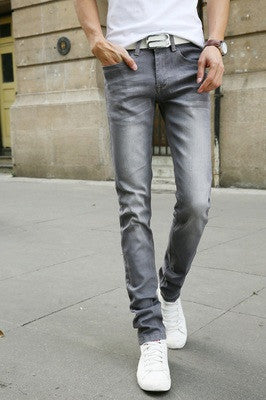 Fashion Men's Casual Stretch Skinny Jeans Trousers Tight Pants Solid Colors-Dollar Bargains Online Shopping Australia