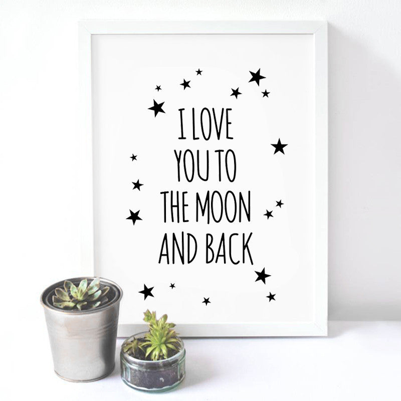 Love Quote Canvas Art Print Painting Poster, Wall Pictures For Child Room Decoration, Cartoon Wall Decor FA128-6-Dollar Bargains Online Shopping Australia