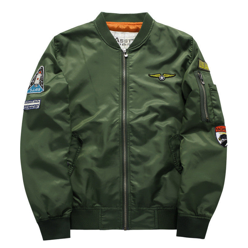 Men Bomber Jacket Air Force One Hip Hop Patch Designs Slim Fit Pilot Bomber Jacket Coat Men Jackets,YA372-Dollar Bargains Online Shopping Australia