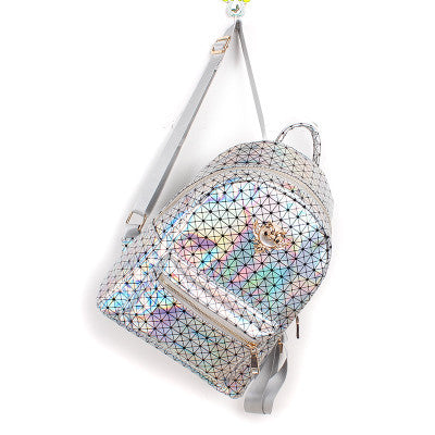 backpack Women Silver Hologram Laser Backpack men's Bag leather Holographic Backpack Multicolor-Dollar Bargains Online Shopping Australia