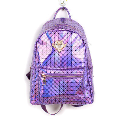 backpack Women Silver Hologram Laser Backpack men's Bag leather Holographic Backpack Multicolor-Dollar Bargains Online Shopping Australia