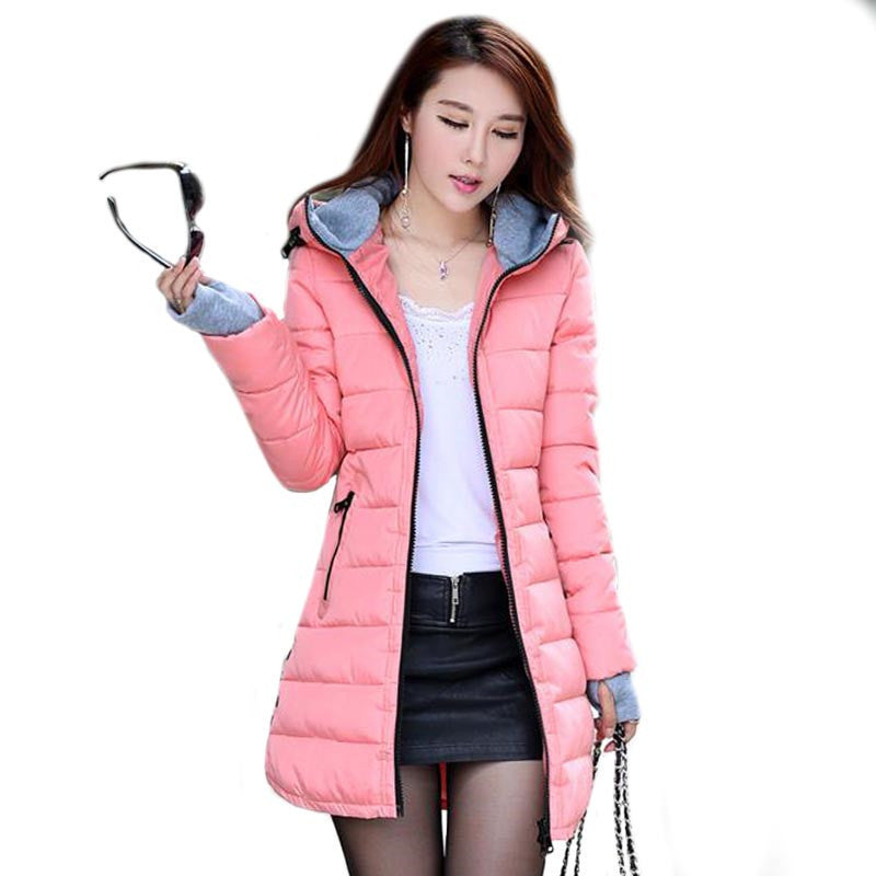 Women's Jacket Winter Medium-Long Down Cotton Parka Plus Size Coat Slim Ladies Casual Clothing TFR2-Dollar Bargains Online Shopping Australia
