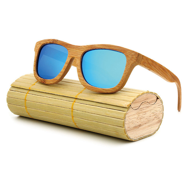 fashion Products Men Women Glass Bamboo Sunglasses au Retro Vintage Wood Lens Wooden Frame Handmade-Dollar Bargains Online Shopping Australia