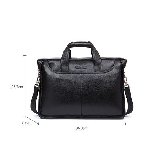 Fashion Genuine Leather Men Bag Famous Brand Shoulder Bag Messenger Bags Causal Handbag Laptop Briefcase Male-Dollar Bargains Online Shopping Australia