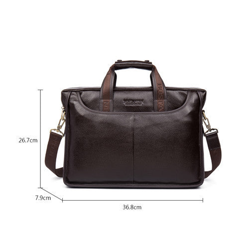 Fashion Genuine Leather Men Bag Famous Brand Shoulder Bag Messenger Bags Causal Handbag Laptop Briefcase Male-Dollar Bargains Online Shopping Australia