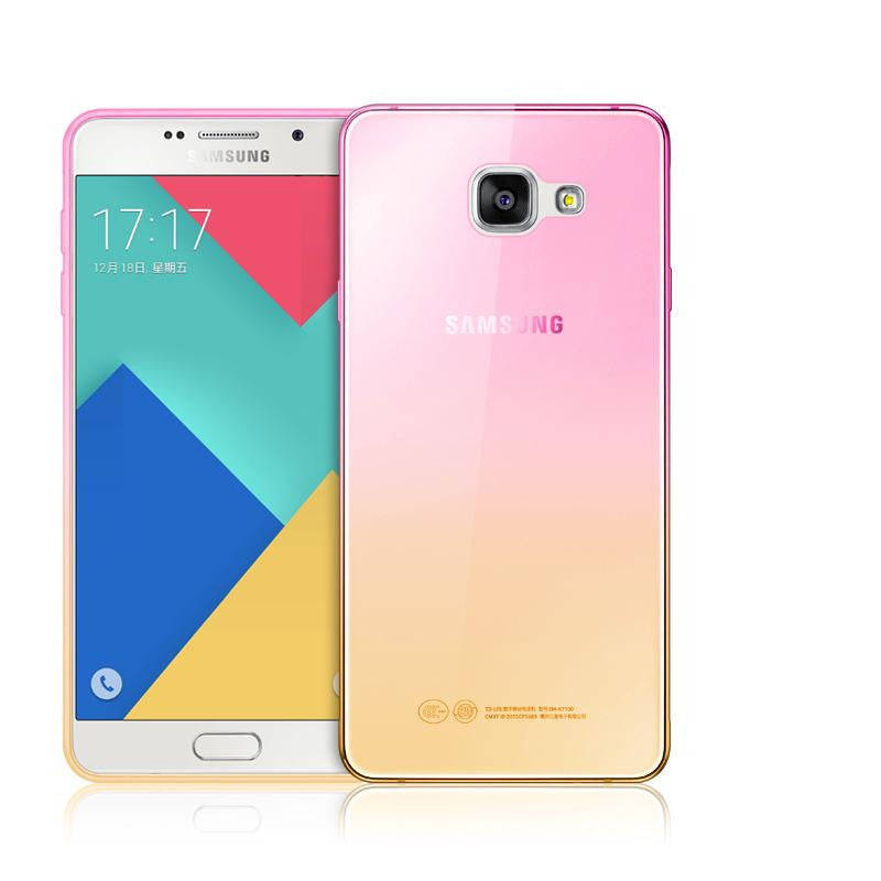 Fashion Soft TPU Gradient Color Back Cover Case for Samsung Galaxy A3 A5 A7 J1 J3 J5 J7 S3 S4 S5 S6 S7 Edge Grand Prime-Dollar Bargains Online Shopping Australia