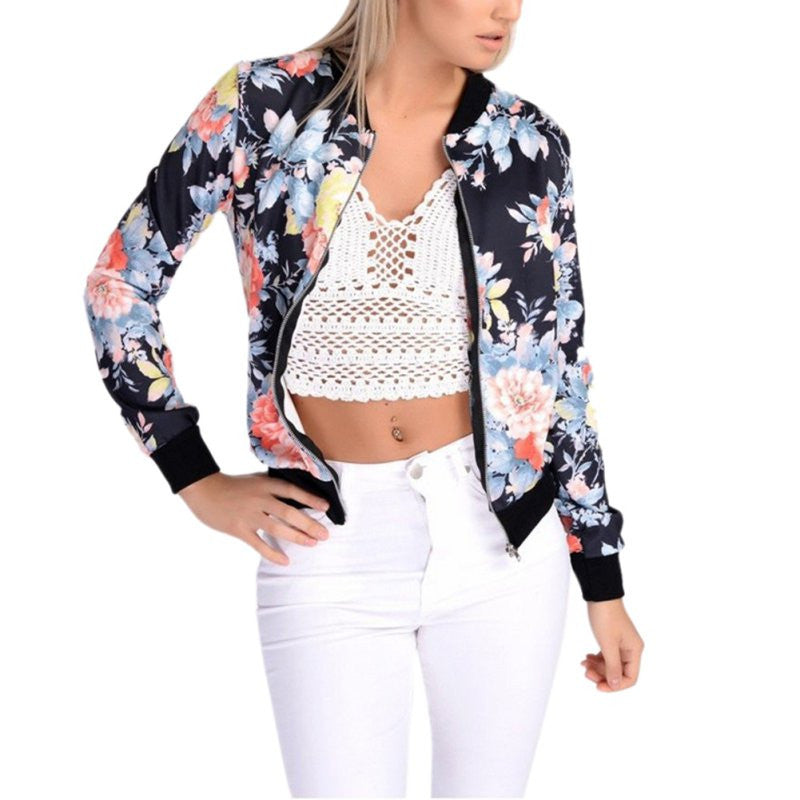 6 Styles Women Autumn Jackets Short Tops Long Sleeve Floral Print Coat Vintage Women Clothing Bomber Jacket Chaquetas Mujer-Dollar Bargains Online Shopping Australia
