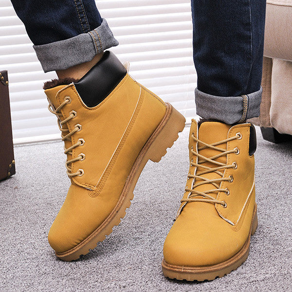 Men boots fashion Winter ankle snow shoes-Dollar Bargains Online Shopping Australia